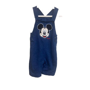 Disney Baby Mickey Mouse Shortalls Blue 18M🎈unisex